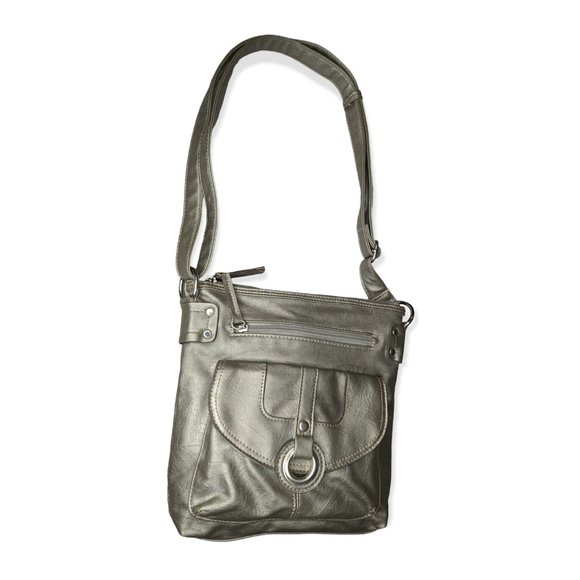 Unknown Handbags - Metallic Color Shoulder Bag with Adjustable Strap